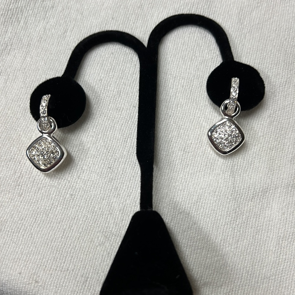 QVC Joan Rivers crystal clip drop earring NEW